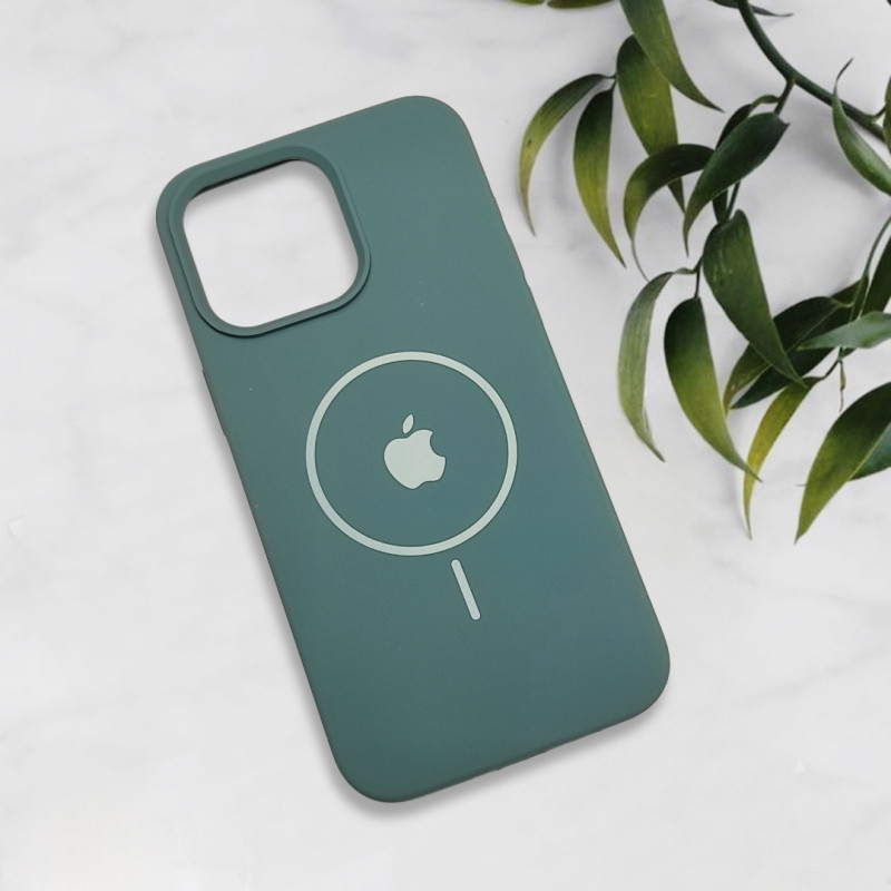 قاب سیلیکونی اورجینال طرح مگ سیف iPhone 15 Pro Max