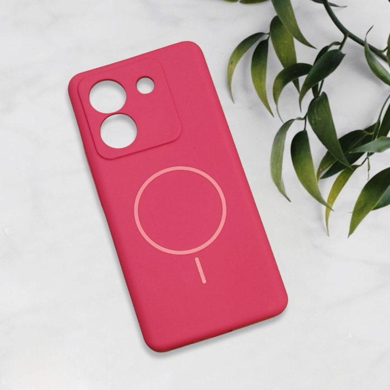 قاب سیلیکونی اورجینال طرح مگ سیف Xiaomi Poco M7 Pro