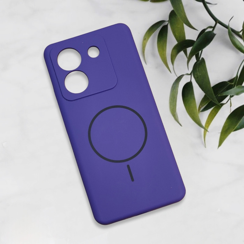 قاب سیلیکونی اورجینال طرح مگ سیف Xiaomi Poco M7 Pro