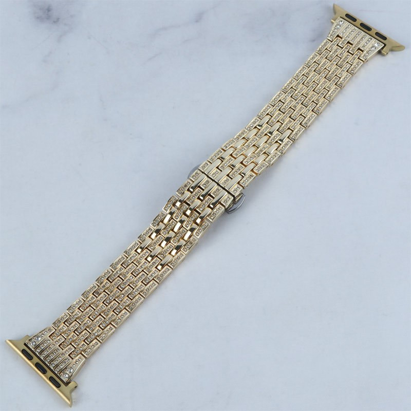 بند استیل نگینی اپل واچ Guoi سایز 42-49 mm