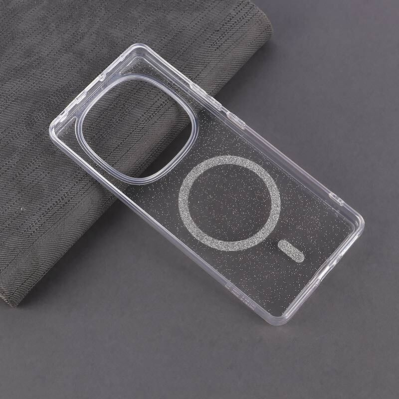 قاب شفاف اکلیلی Xiaomi Redmi Note 14 Pro 4G طرح مگ سیف