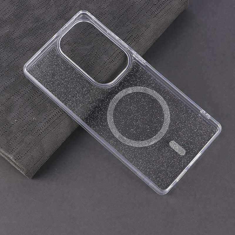 قاب شفاف اکلیلی Samsung S25 Ultra طرح مگ سیف