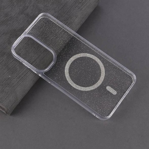 قاب شفاف اکلیلی Samsung A16 طرح مگ سیف