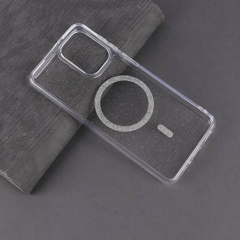 قاب شفاف اکلیلی Samsung A12 / M12 طرح مگ سیف