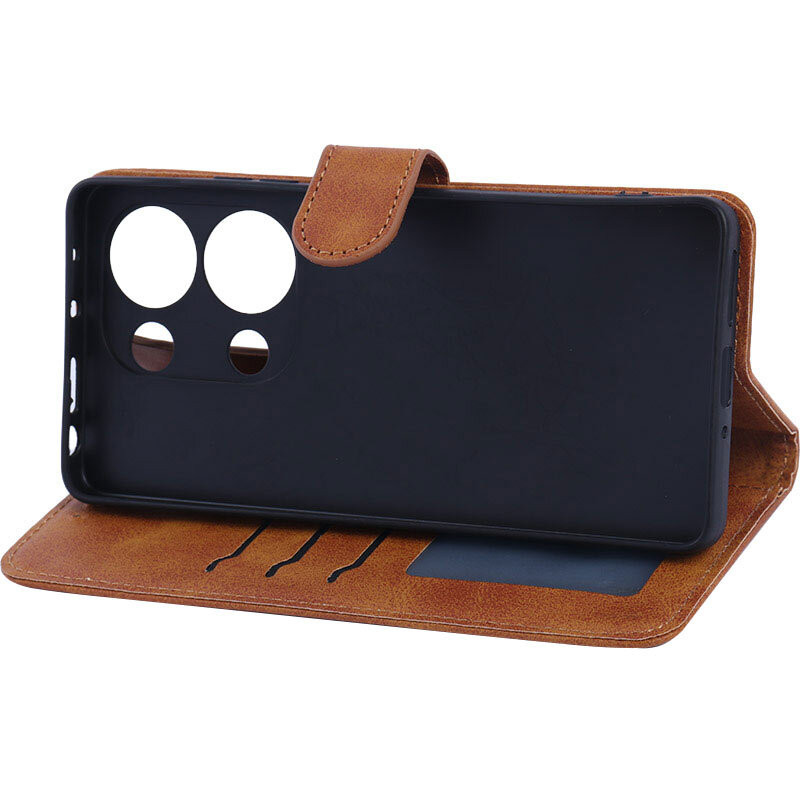 کیف چرمی مگنتی محافظ لنزدار Xiaomi Redmi Note 14s