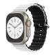 بند سیلیکون Ocean دو رنگ سایز 42-49 mm طوسی مشکی