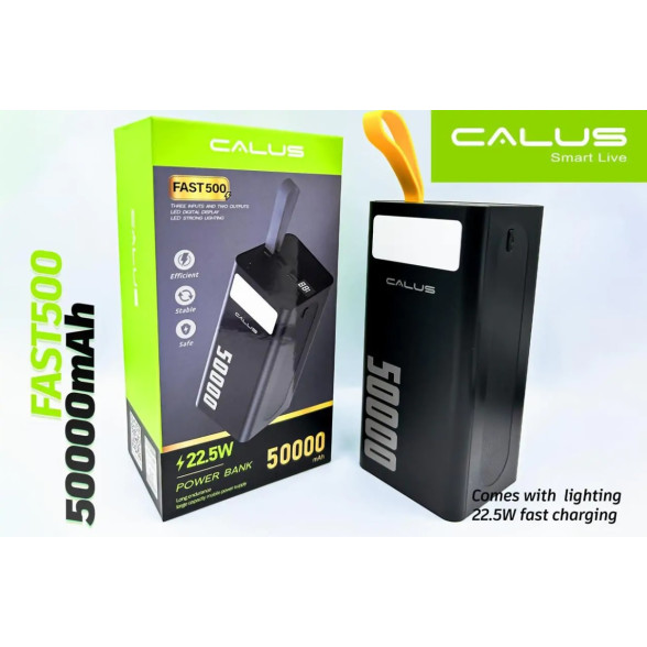 پاوربانک CALUS ظرفیت 50000 فست شارژ 22.5W مدل FAST 500