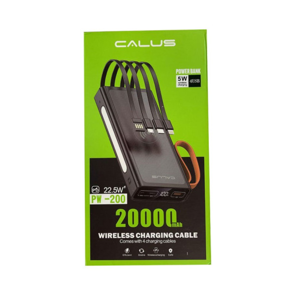 پاوربانک CALUS ظرفیت 20000 فست شارژ مدل PW200