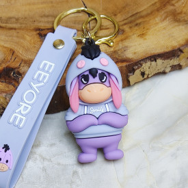 جاکلیدی سیلیکونی وارداتی درجه یک طرح ایور همراه با بند آویز وینی پو