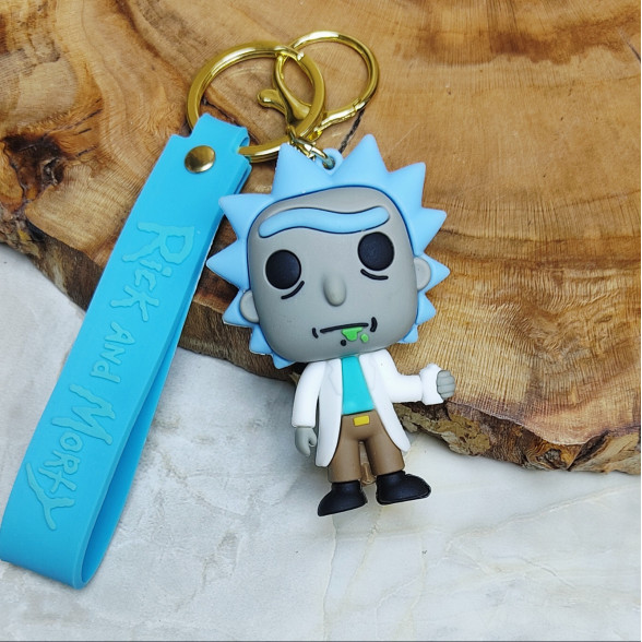 جاکلیدی سیلیکونی وارداتی درجه یک طرح ریک همراه با بند آویز