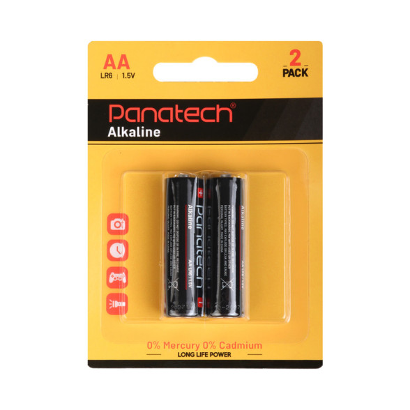 باتری قلمی آلکالاین Panatech مدل LR6 کارتی 2 عددی