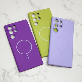 قاب سیلیکونی اورجینال طرح مگ سیف Samsung S22 Ultra