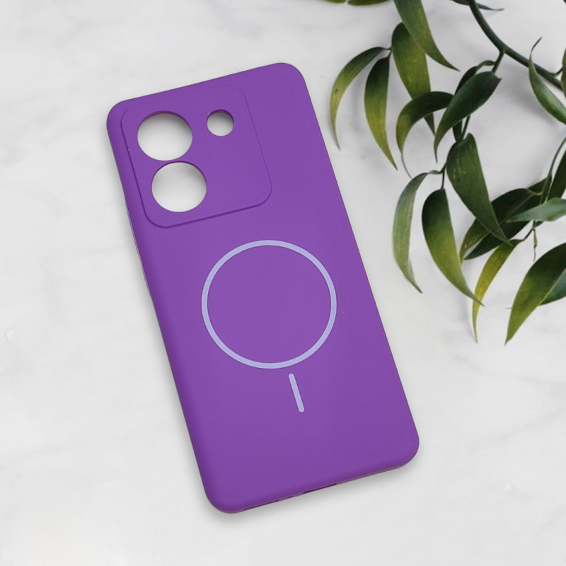 قاب سیلیکونی اورجینال طرح مگ سیف Xiaomi Poco M7 Pro