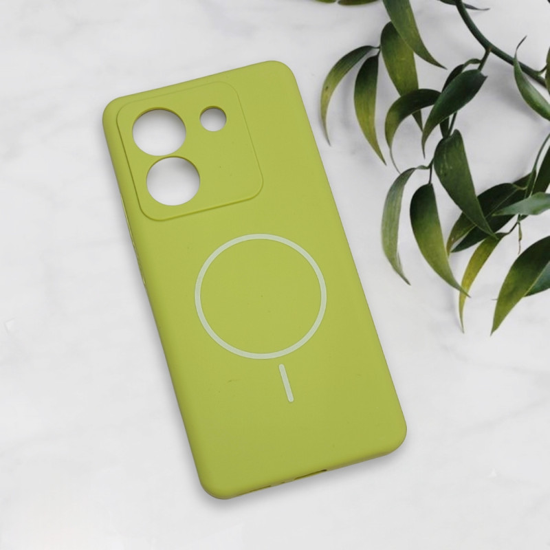 قاب سیلیکونی اورجینال طرح مگ سیف Xiaomi Poco M7 Pro