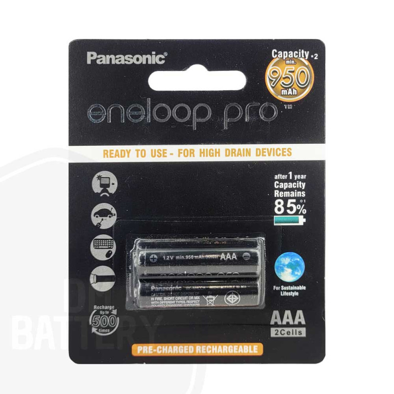 باتری شارژی نیم قلمی Panasonic eneloop pro ظرفیت 950mAh