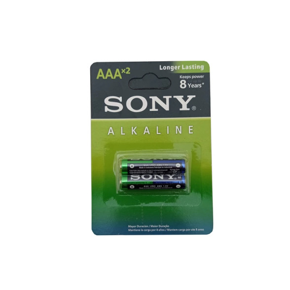 باتری نیم قلمی آلکالاین SONY مدل AM4L-B2D کارتی دو عددی