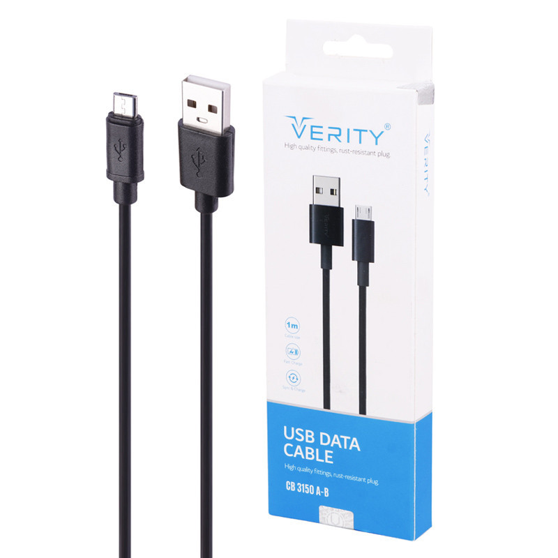 کابل دیتا و شارژ Micro USB برند Verity مدل 3150