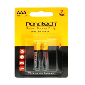 باتری نیم قلمی Panatech مدل Super Heavy Duty کارتی 2 عددی