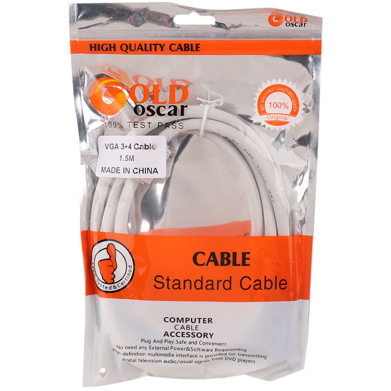 کابل 1.5 متری VGA برند Gold Oscar