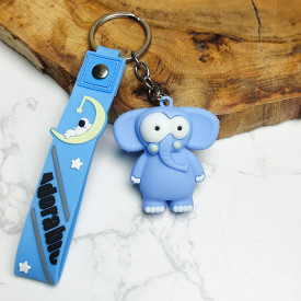 جاکلیدی سیلیکونی وارداتی طرح فیل همراه با بند آویز