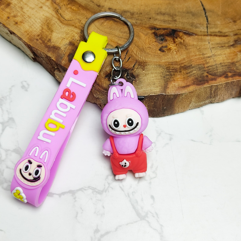 جاکلیدی سیلیکونی وارداتی لبوبو همراه با بند آویز