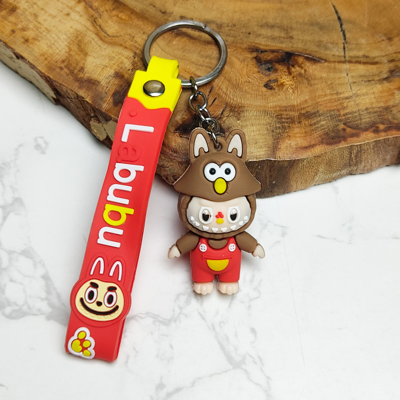 جاکلیدی سیلیکونی وارداتی لبوبو همراه با بند آویز