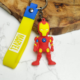 جاکلیدی سیلیکونی وارداتی طرح آیرون من همراه با بند آویز