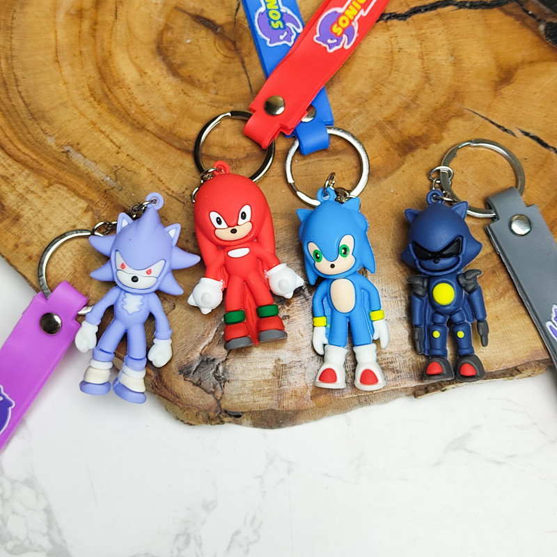 جاکلیدی سیلیکونی وارداتی طرح سونیک همراه با بند آویز