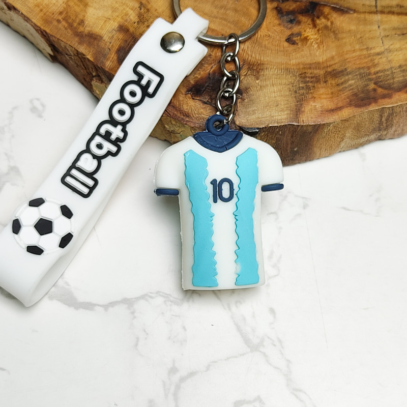 جاکلیدی سیلیکونی وارداتی پیراهن ورزشی مسی همراه با بند آویز