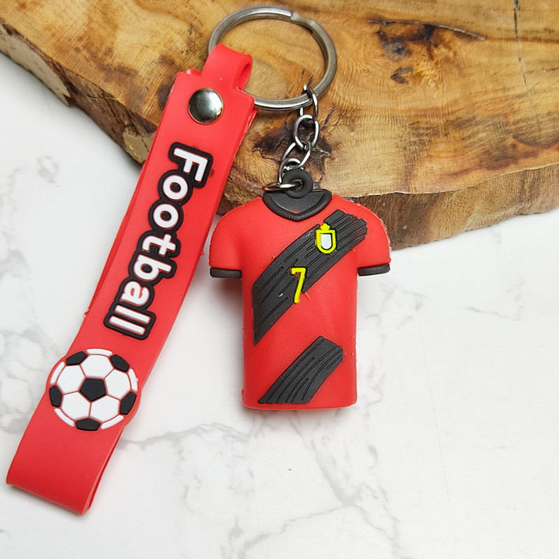 جاکلیدی سیلیکونی وارداتی پیراهن ورزشی دو بروینه همراه با بند آویز