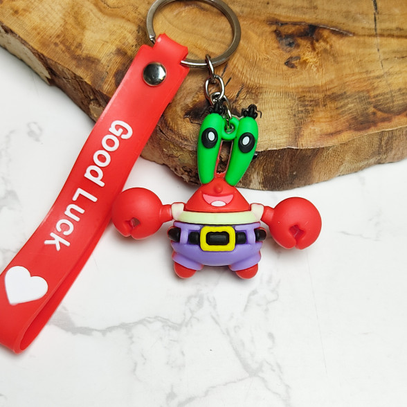 جاکلیدی سیلیکونی وارداتی آقای خرچنگ همراه با بند آویز