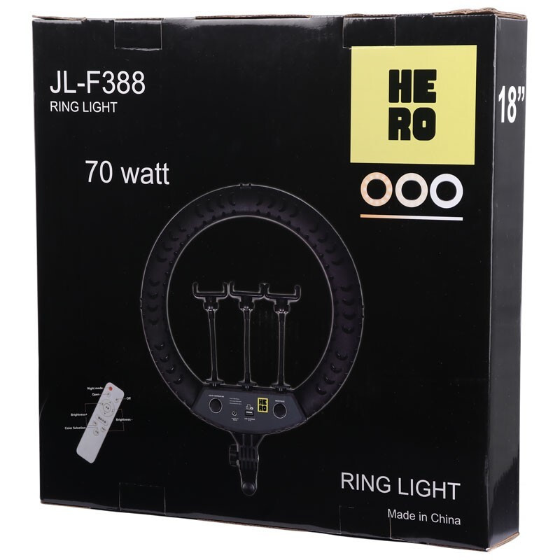 رینگ لایت 18 اینچ هرو HERO JL-F388 اورجینال 70W