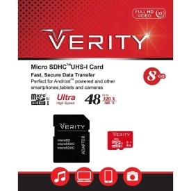 کارت حافظه Verity مدل  UHS-I U1 ظرفیت 8 گیگابایت با خشاب