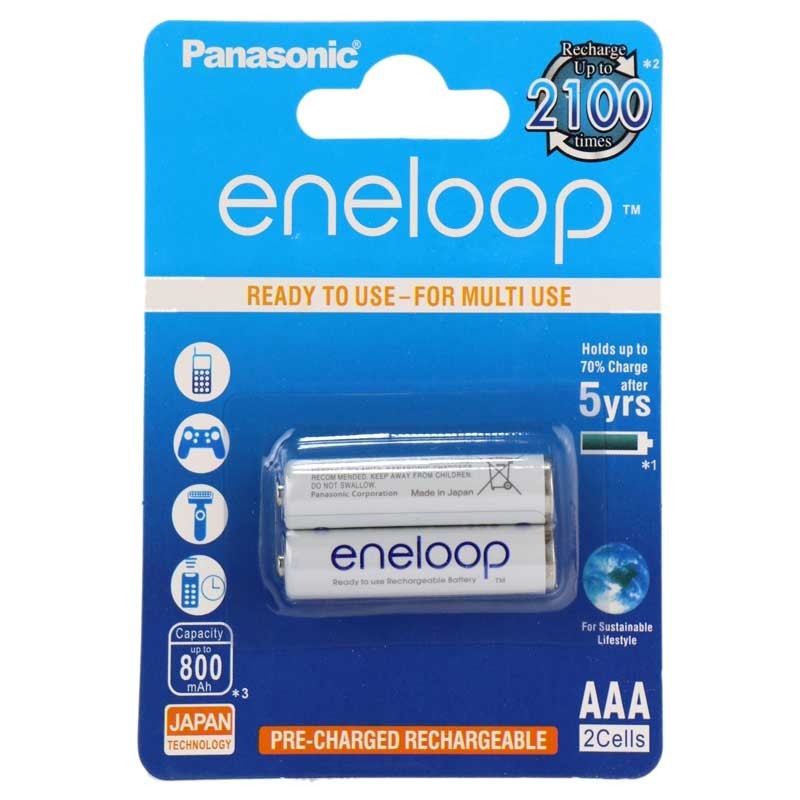 باتری نیم قلمی شارژی Panasonic Eneloop BK-4MCCE